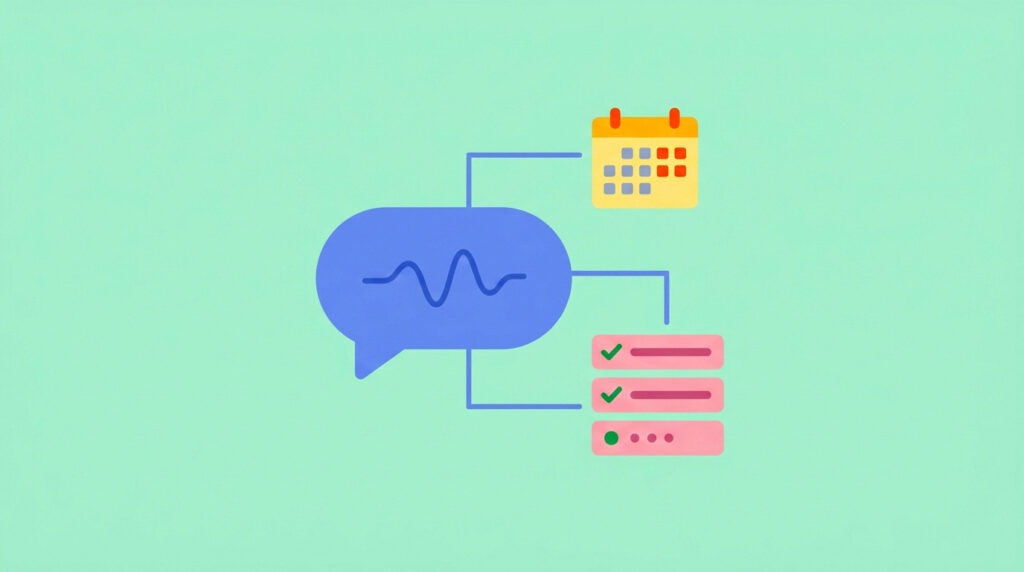 ai productivity workflow planning stage with ai assistant illustration