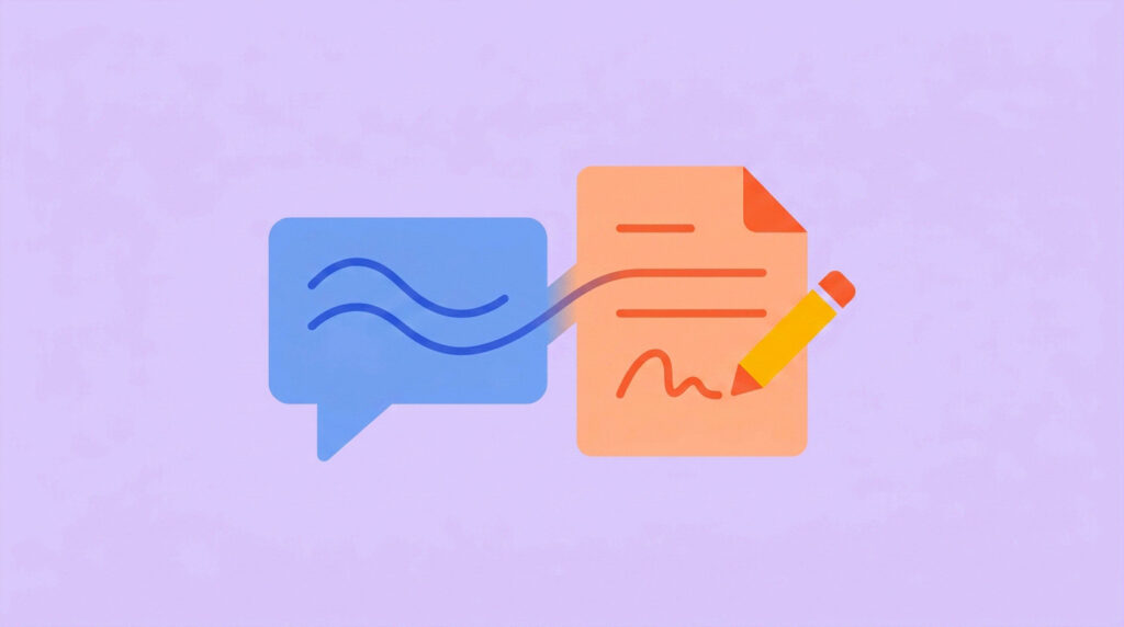 ai productivity workflow writing and creating stage illustration