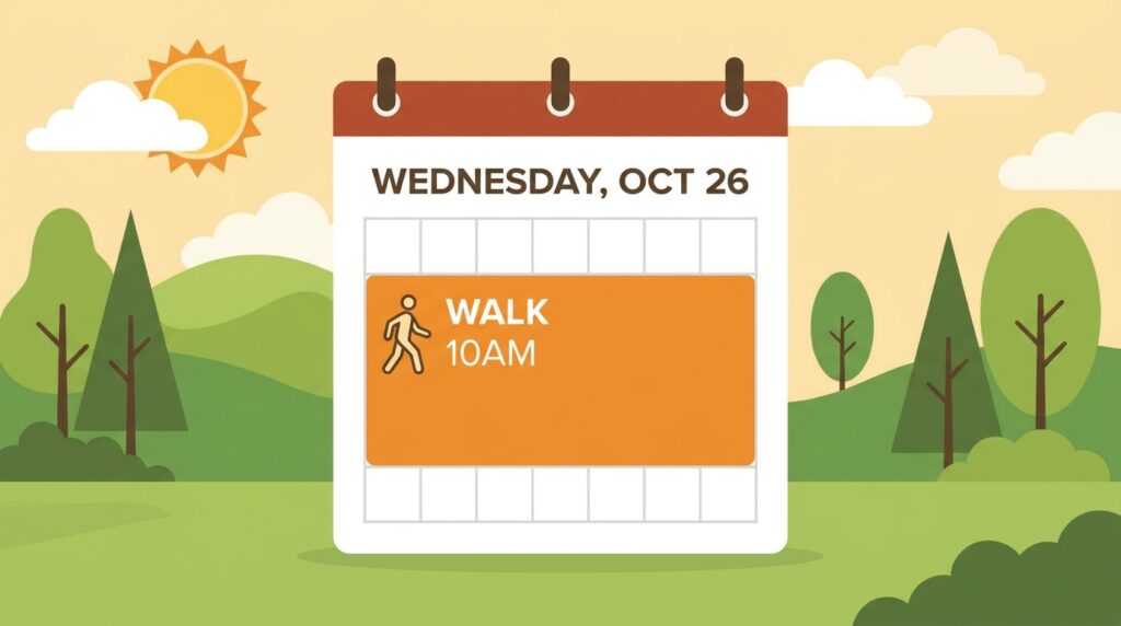 Scheduling movement and outdoor breaks into a remote workday