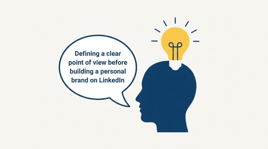 Defining a clear point of view before building a personal brand on LinkedIn.