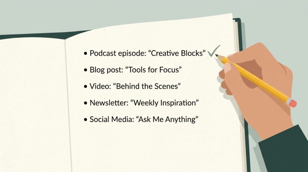 A content idea backlog for sustaining a LinkedIn posting habit