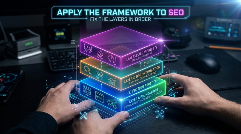 Apply the Framework to SEO: Fix the Layers in Order
