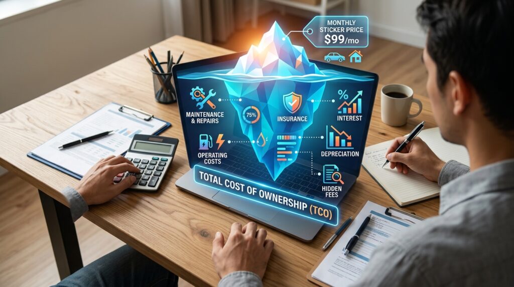 Calculate the Real Cost

What to do: Look beyond the monthly sticker price to the Total Cost of Ownership (TCO).