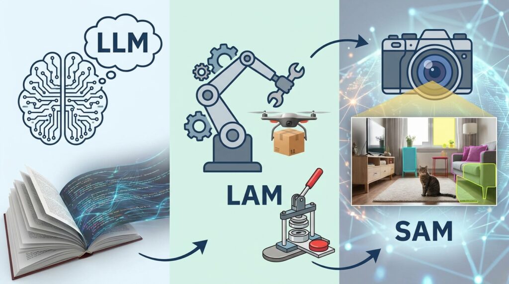 What Is the LLM vs LAM vs SAM Distinction?