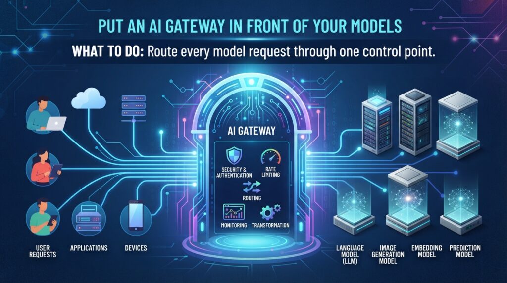 Route every model request through one control point.