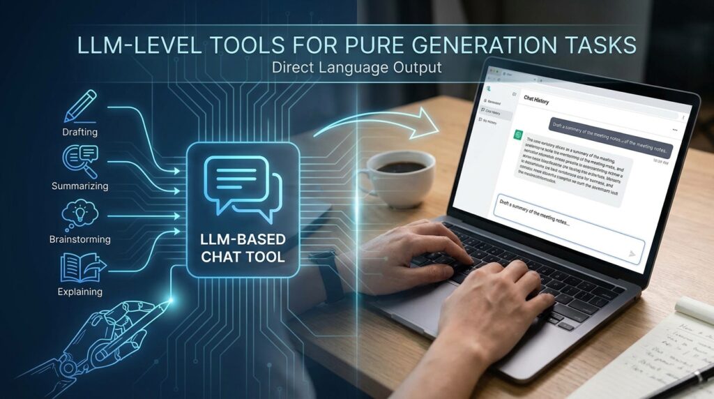Use LLM-Level Tools for Pure Generation Tasks