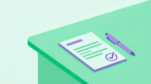 freelance contract – signed agreement document with pen illustration