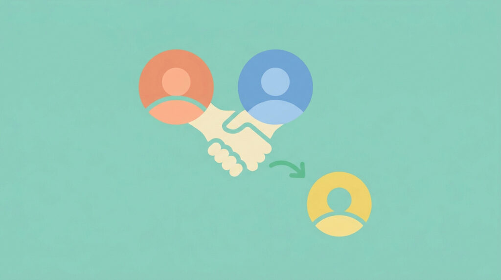 freelancer asking for client referrals illustration