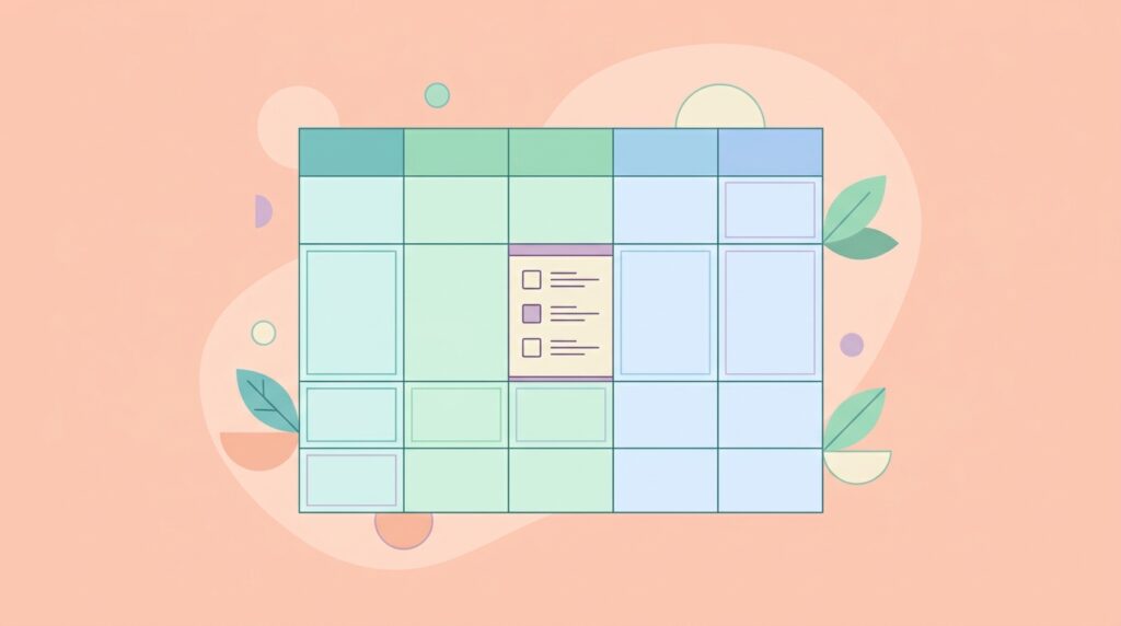 combining time blocking and to do list method – hybrid productivity illustration