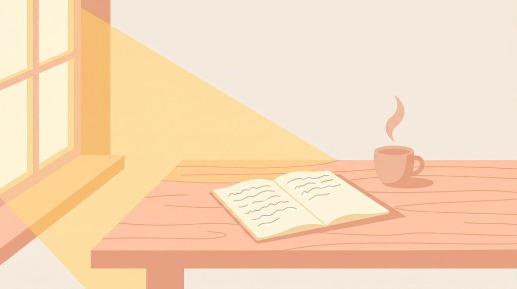 distraction-free remote work environment – clean workspace setup illustration. deep work routine