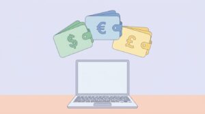 three digital payment cards comparison illustration