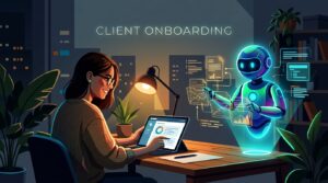 Freelancer setting up AI agents to automate client onboarding