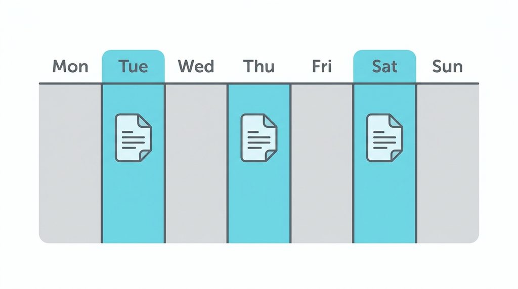 Consistent posting schedule for building a personal brand on LinkedIn