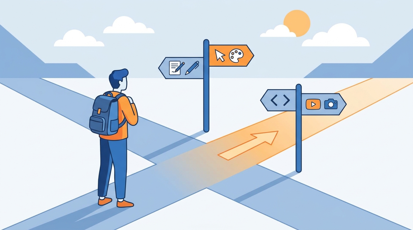 Freelancer choosing among the best niches for freelancing in 2026
