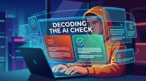 Writer testing content with a free AI content detector