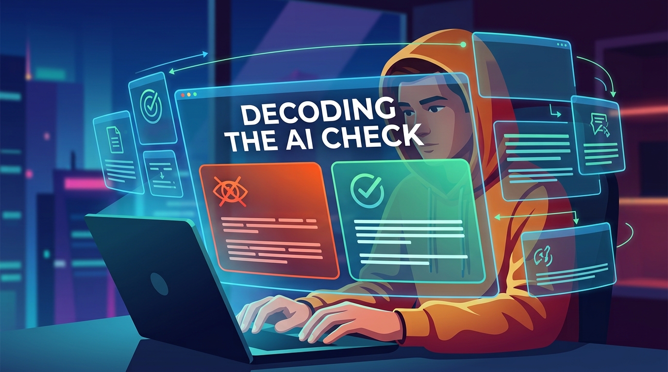 Writer testing content with a free AI content detector