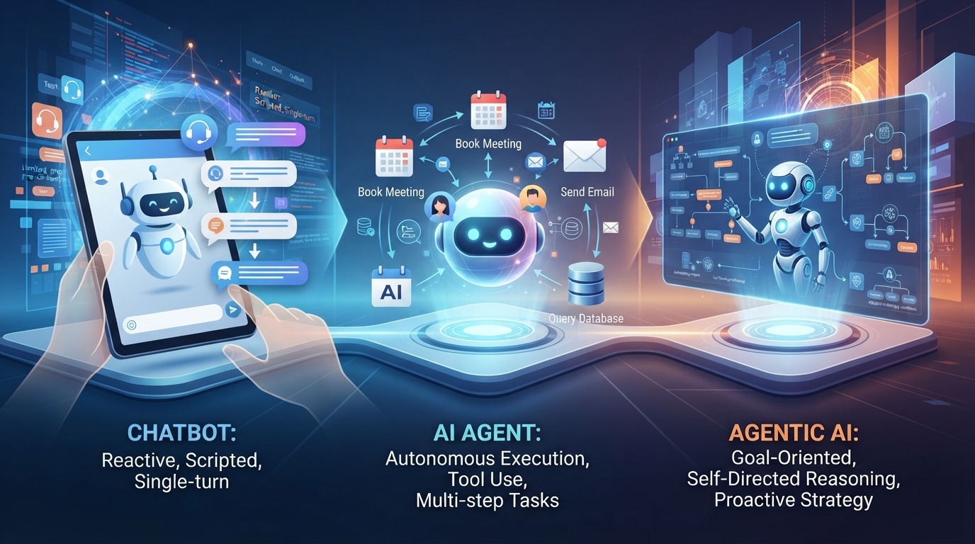 Chatbot vs AI Agent vs Agentic AI: What's the Real Difference?